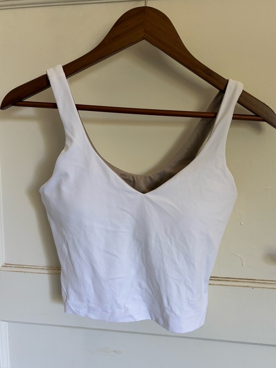 lululemon athletica Tops - Lululemon Align Tank Top A/B cup White V-Neck Size 6